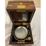 Henry Stuart Liverpool No 1456 Cased Ships Chronometer - working order.