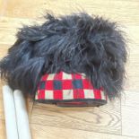 Antique Ostrich Feather Bonnet with Plumes.