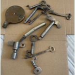 Lot of Antique/Vintage Railway Keys LMS - LNER etc.