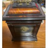 Antique Chiming Mantel Clock 12" x 8 1/2" x 5 3/4" - clock is ticking.