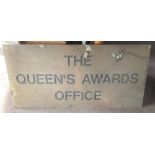 Vintage Brass Queens Award Plaque - 33 1/2" x 15 3/4".