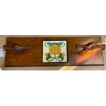 Vintage Tiled Coat Hanger - 24" x 7 1/2".