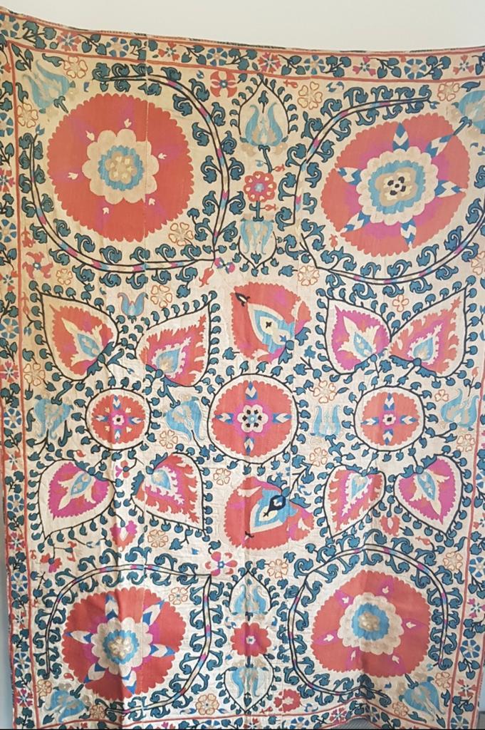 Antique Suzani Textile - Uzbekistan 19th C - 64.5 x 45 inches