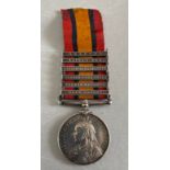 Boer War QSA 6 Bar Medal to a: 79114 GNR: A.ROSS, R.F.A.