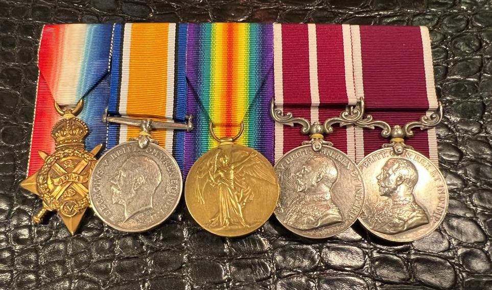 WW1 1914 Star and Meritorious Medal Group of 5 to the Gordon Highlanders.