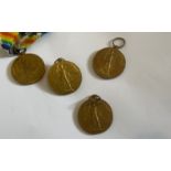 Lot of 4 WW1 Victory Medals.