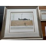 L S Lowry Ltd Edition Gouttelette Print "Man Lying On a Wall" number 7/99 with framed certificate
