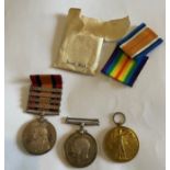 Boer War QSA 4 Bar to a 6921 Pte A.Anderson. Gordon Highrs and WW1 Pair when in ASC.