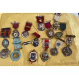 Lot of 14 Silver Masonic Medals and 6 which are not Silver.