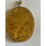 Vintage 9ct Gold Locket - 52.5mm x 40.5mm - 22.2 grams.