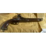 Antique Flintlock Pistol - 15 1/2" long.