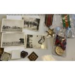 Lot of WW2 Medals-Badges and personal photos of Montgomery and the King.