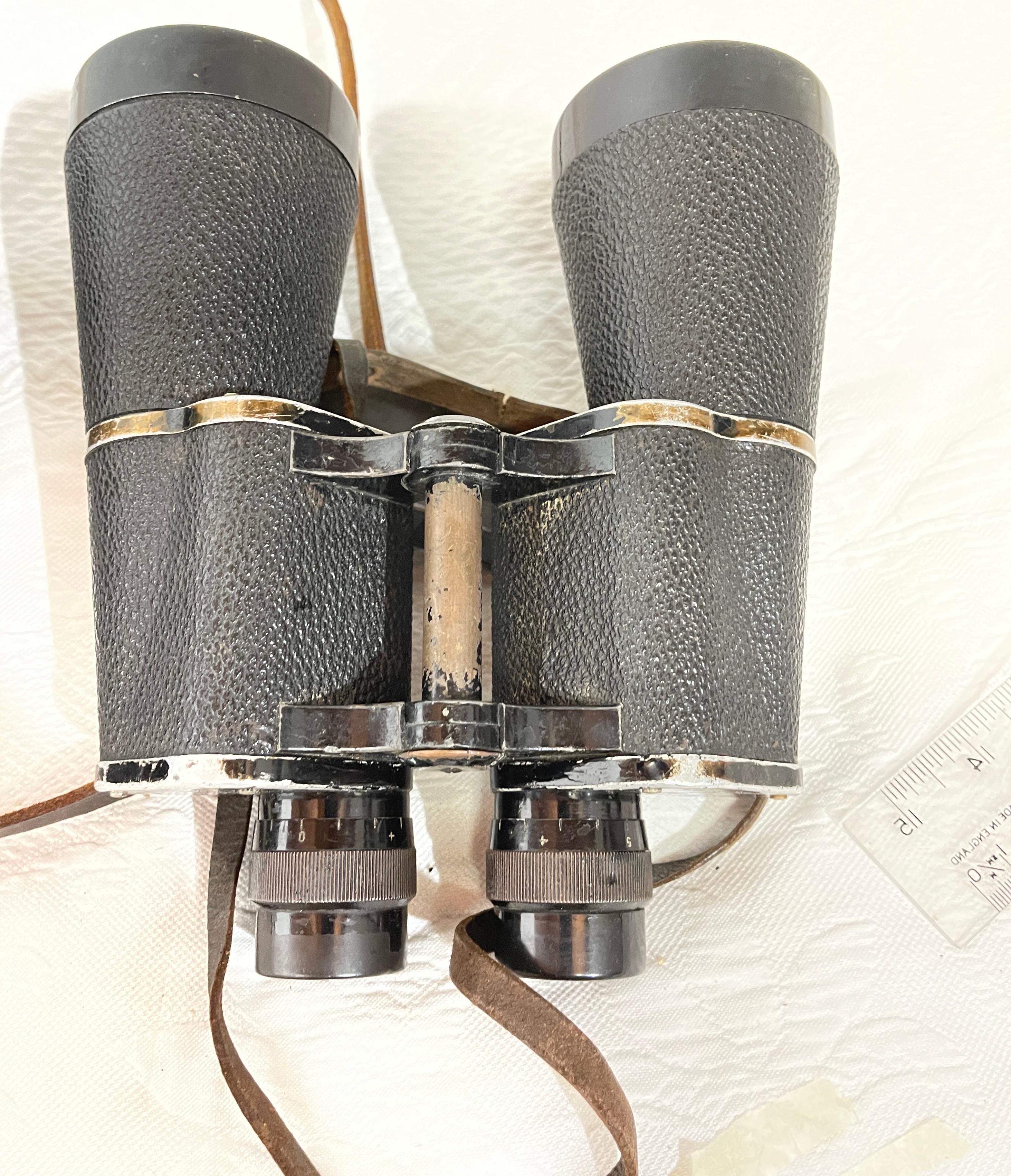 Pair of WW2 German Marine Binoculars 8 x 60 beh with Swastika mark. - Image 5 of 10