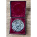 Antique Boxed Medal for Best Kept Garden Kirkliston 1845 awarded to a Joseph Purdie - 43mm diameter.