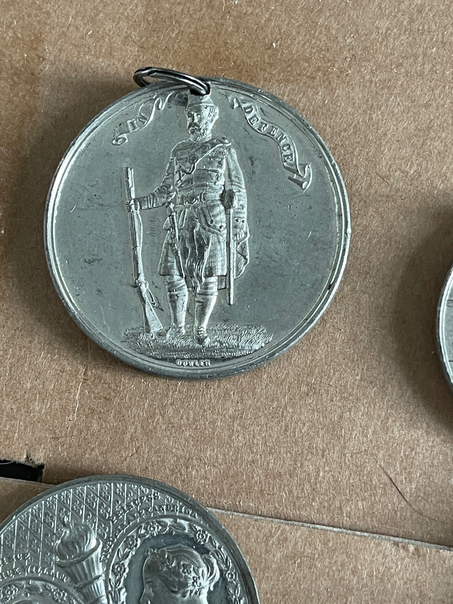 Lot of Various Antique/Vintage White Metal Medals including Lochaber Aliminium 1929 example. - Image 4 of 8