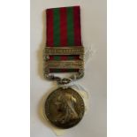 India 1895 Medal - 2 Bar to a: 331 SEPOY LOMAR SINGH 38TH BENGAL INFANTRY.