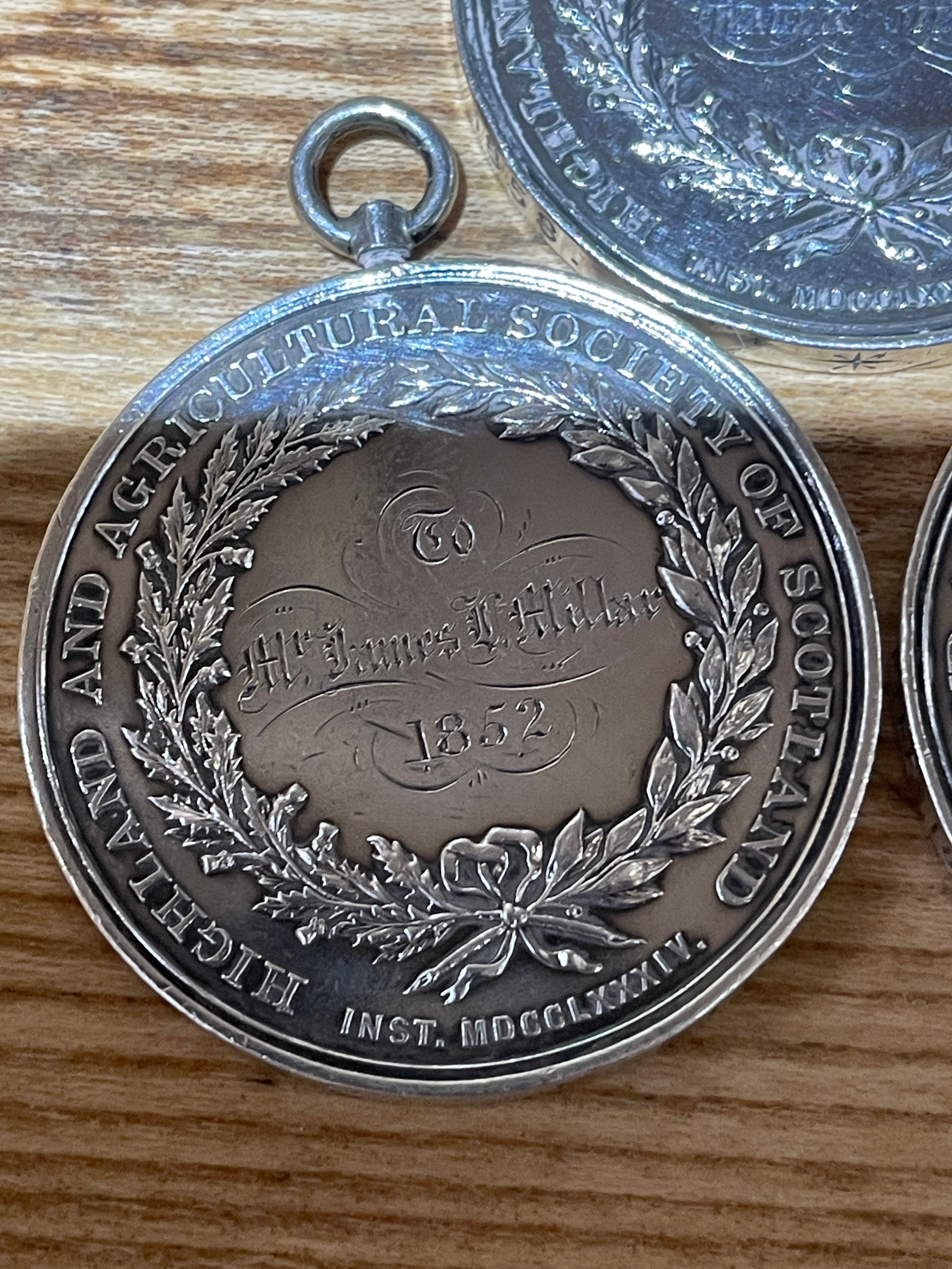 Lot of 3 Victorian Highland and Scottish Agricultural Society Medals - 44mm diameter. - Image 5 of 11