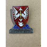 Vintage Silver and Enamel North of Scotland Hydro Electric Board Badge - 40mm x 35mm.