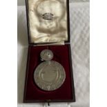 Antique Boxed Silver Public Schools Veterans Challenge Trophy Oundle School Veterans 1922 Medal 60mm