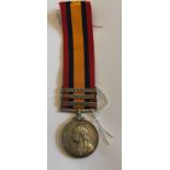 Boer War QSA 3 Bar to a: S182 PTE R.COWIE 2/ROYAL FUSILIERS.