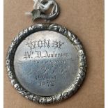 Antique Loyal Edinburgh Rifle Volunteers Medal won by D Anderson 1872 - 42mm diameter.