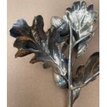 Vintage M Bucellati Italy Silver Oak Leaf Branch with Acorns - 5 3/4"" long and 3"" tall.