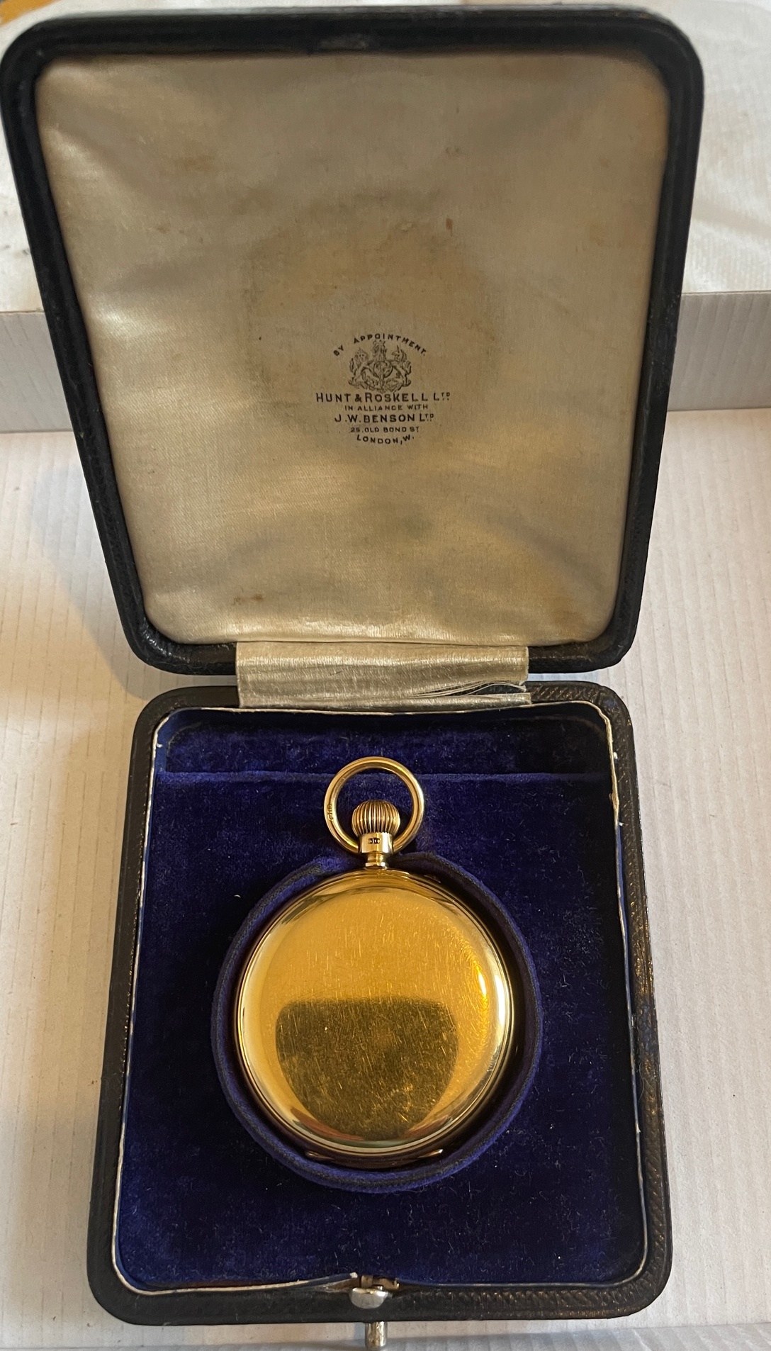 Antique Hunt&Roskell 18ct Gold Full Hunter Pocket Watch-working with Cameron Highlanders Inscription