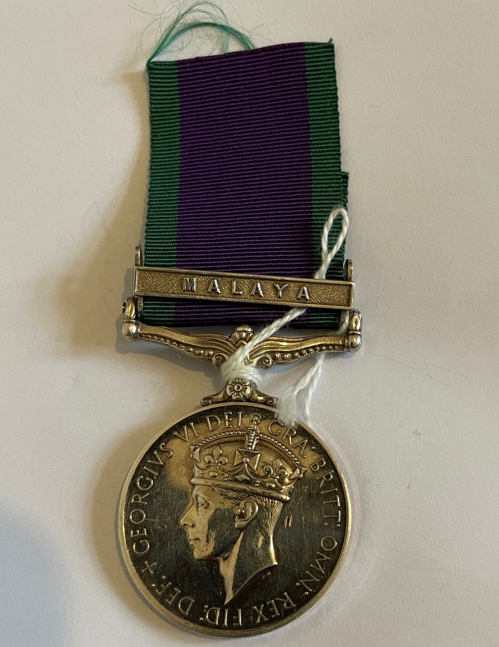 GSM Malaya Medal to a: 1590950 SGT.J.GRAY. MPSC.