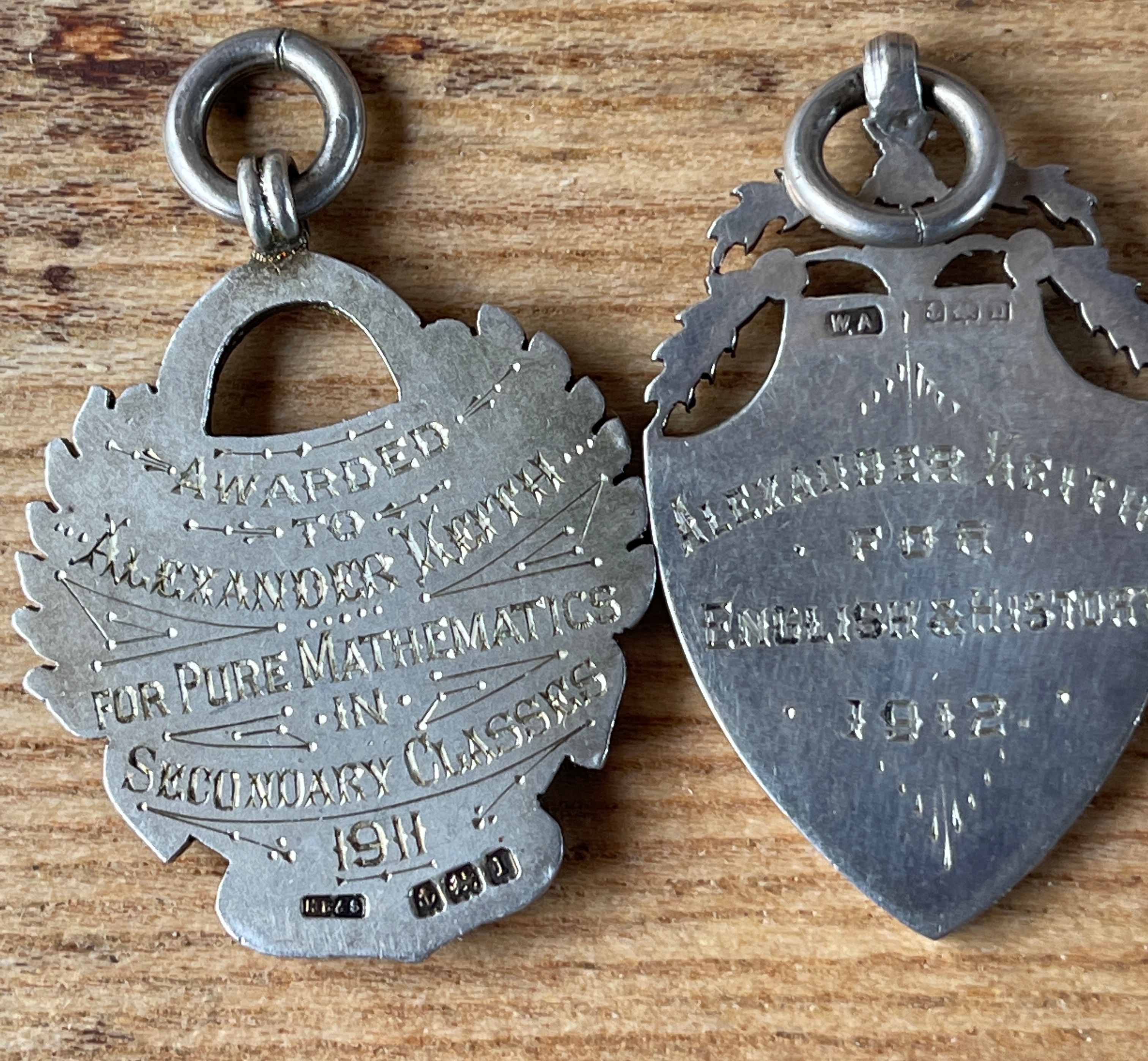 Duo of Silver Strichen Higher Grade School Medals awarded to a Alexander Keith - largest 40mm x 31mm - Image 2 of 2