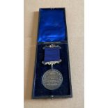 Antique Cased Silver Hull Education Attendance Medal awarded to a Thomas Acklam.