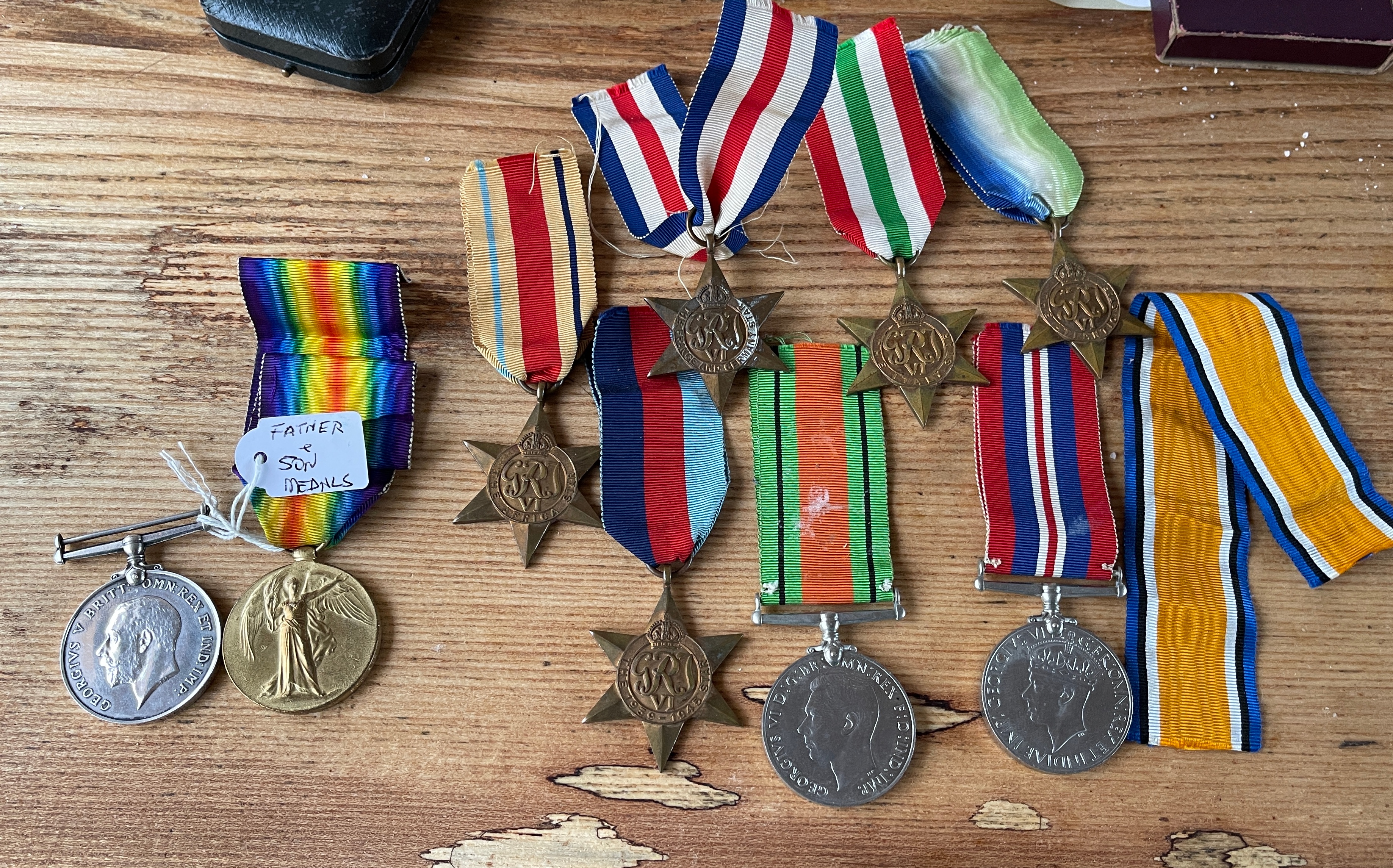 Lot of WW1 and WW2 Medals to a Father and Son - WW1 medals to Scottish Rifles.