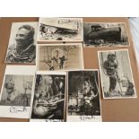 Lot of 8 Signed in Ink Postcards by Captain Lawson Smith Diver 1930s.