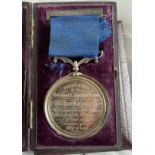 Antique Boxed Silver Glendale Anglers Club Medal awarded to William Hindmarsh 1874-75-76.