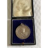 Vintage Boxed Sir John Leng Trust Scottish Song Prize Medal - 1933 - 40mm diameter.
