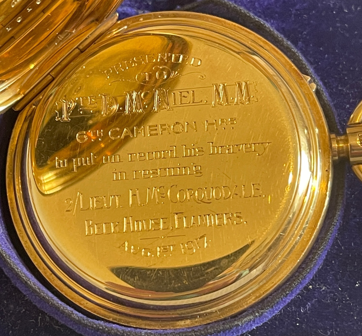 Antique Hunt&Roskell 18ct Gold Full Hunter Pocket Watch-working with Cameron Highlanders Inscription - Image 3 of 9