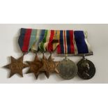 World War Two and Long Service Group of 6 to a: JX. 162952. J.A.McGILLWRAY. H.M.S. DRAKE.