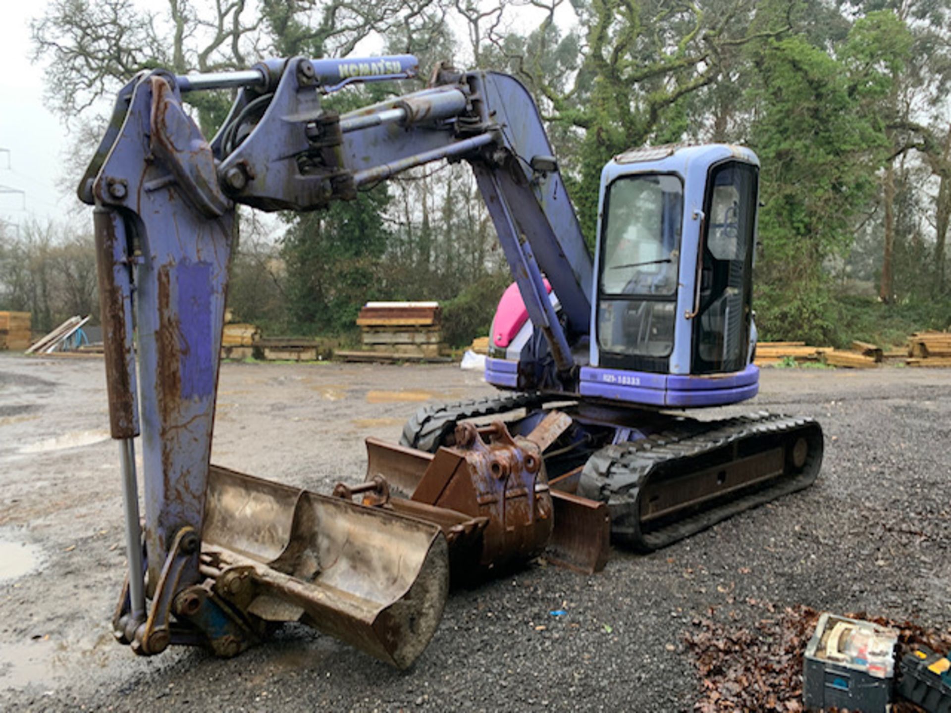 KOMATSU PC75UU EXCAVATOR. TRENCHING BKT: 300mm, DIGGING BKT: 650mm, GRADING BKT: 1800mm