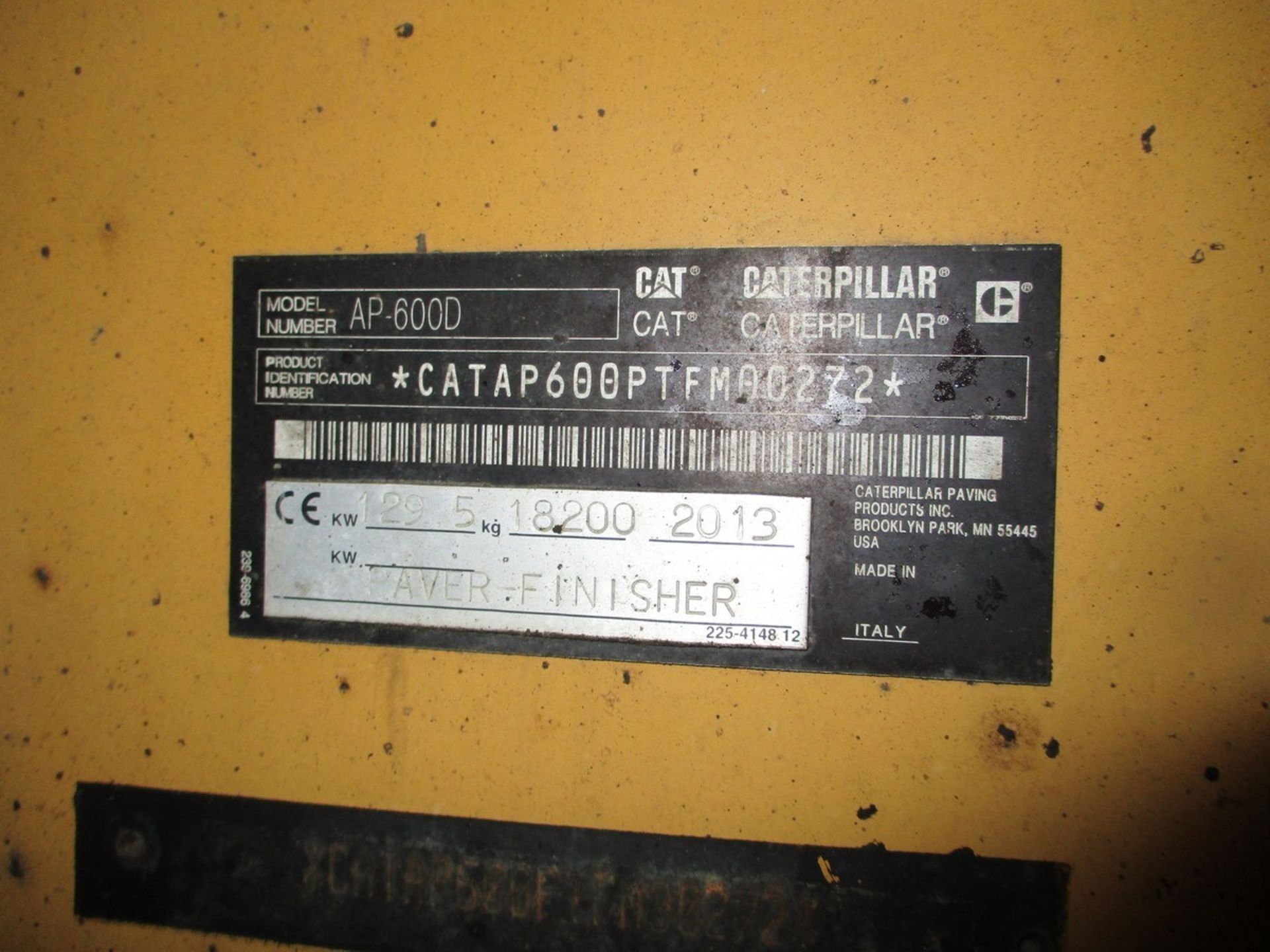 CATERPILLAR AP600 D PAVER WM13 JRU C/W V5 & SERVICE PRINT OUT 7842hrs - Image 8 of 13