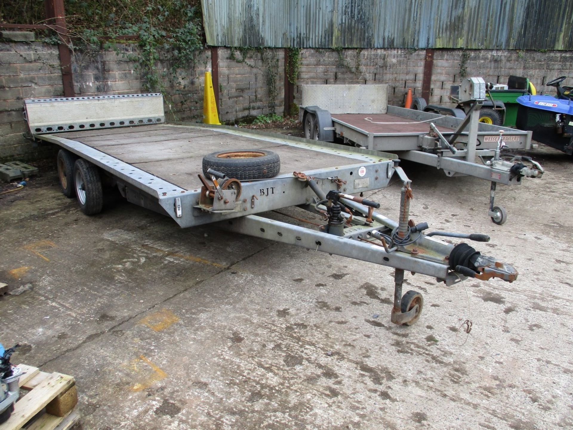 BRIAN JAMES TILT BED CAR TRANSPORTER TRAILER C.W WINCH