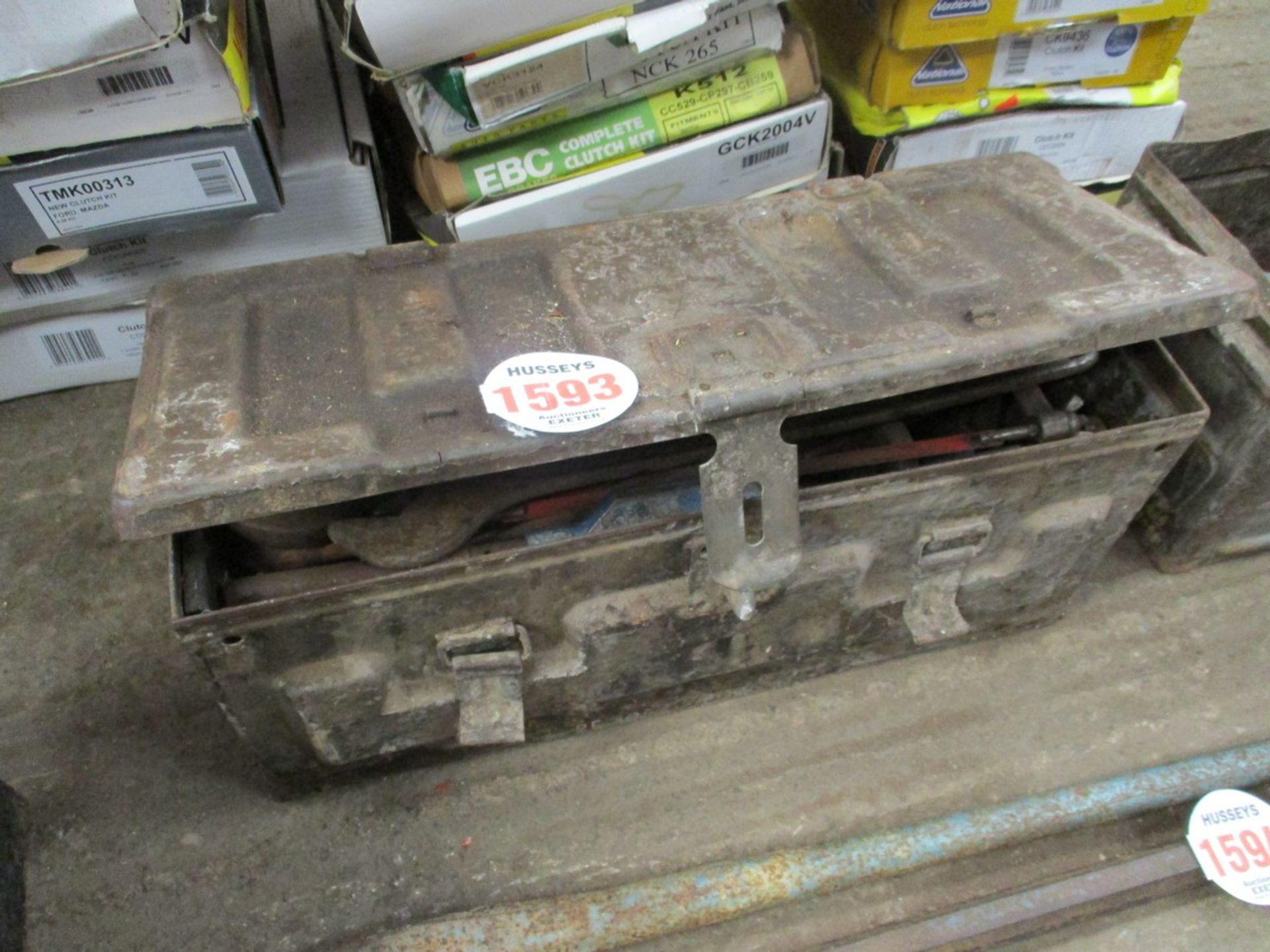 AMMO BOX FULL OF SPANNERS & TOOLS