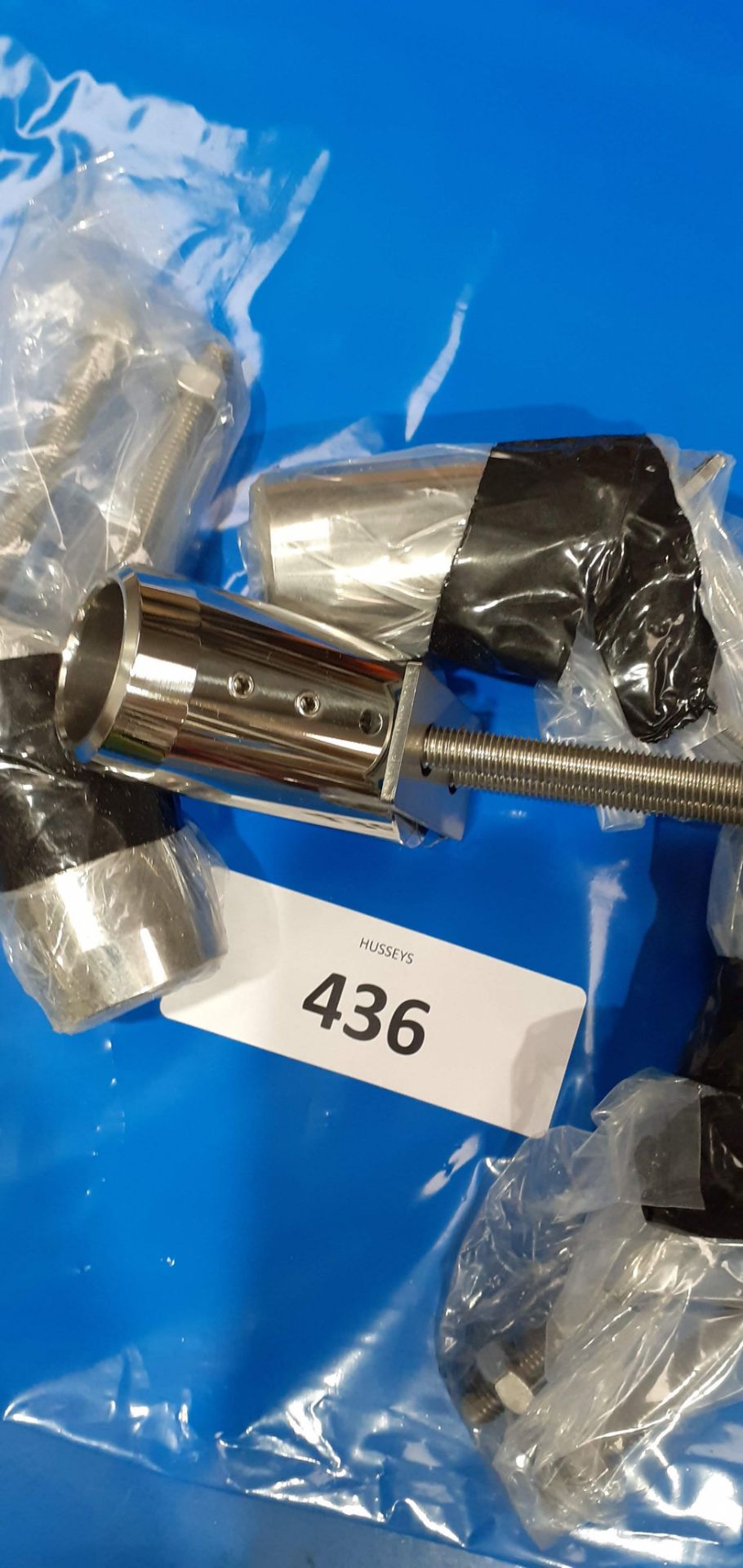 Stainless steel stanchion fittings with threaded bolt fixings (Qnty: 4) - Image 6 of 6