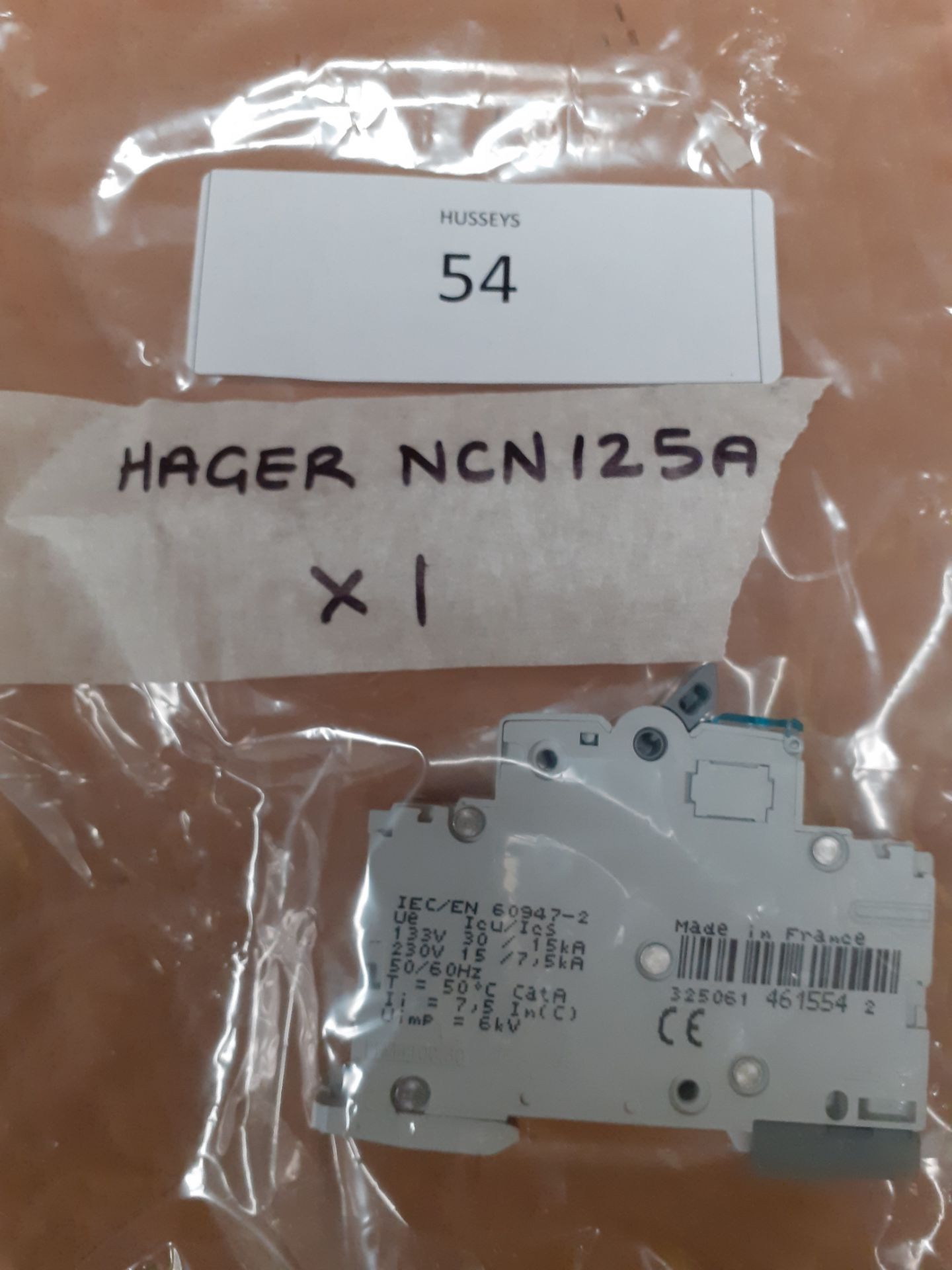 Hager NCN125A MCB (Qnty: 1)