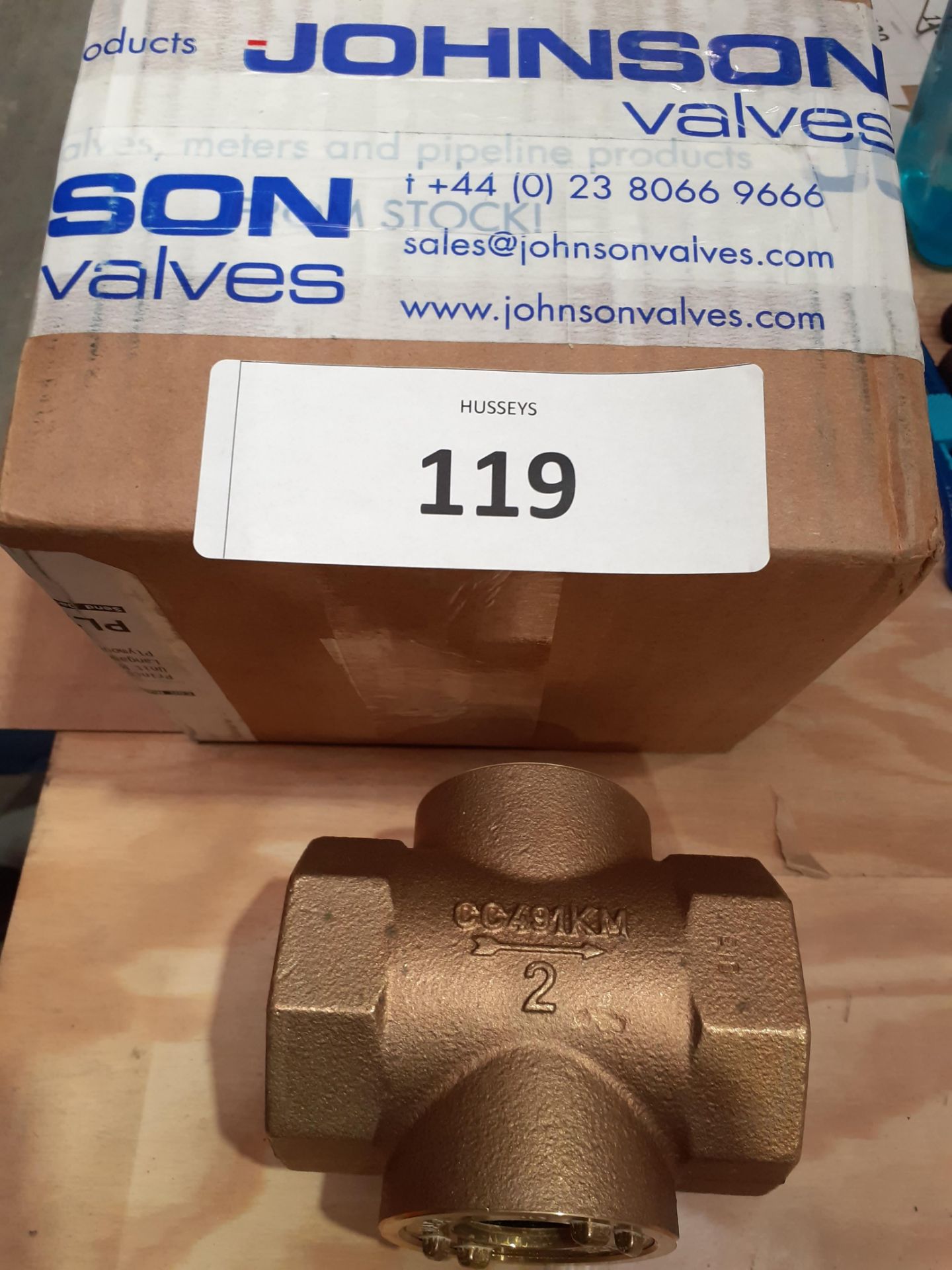 Sight gauge 2" BSP in line DN50 Bronze made by Johnson valves CC491KM (Qnty: 1)