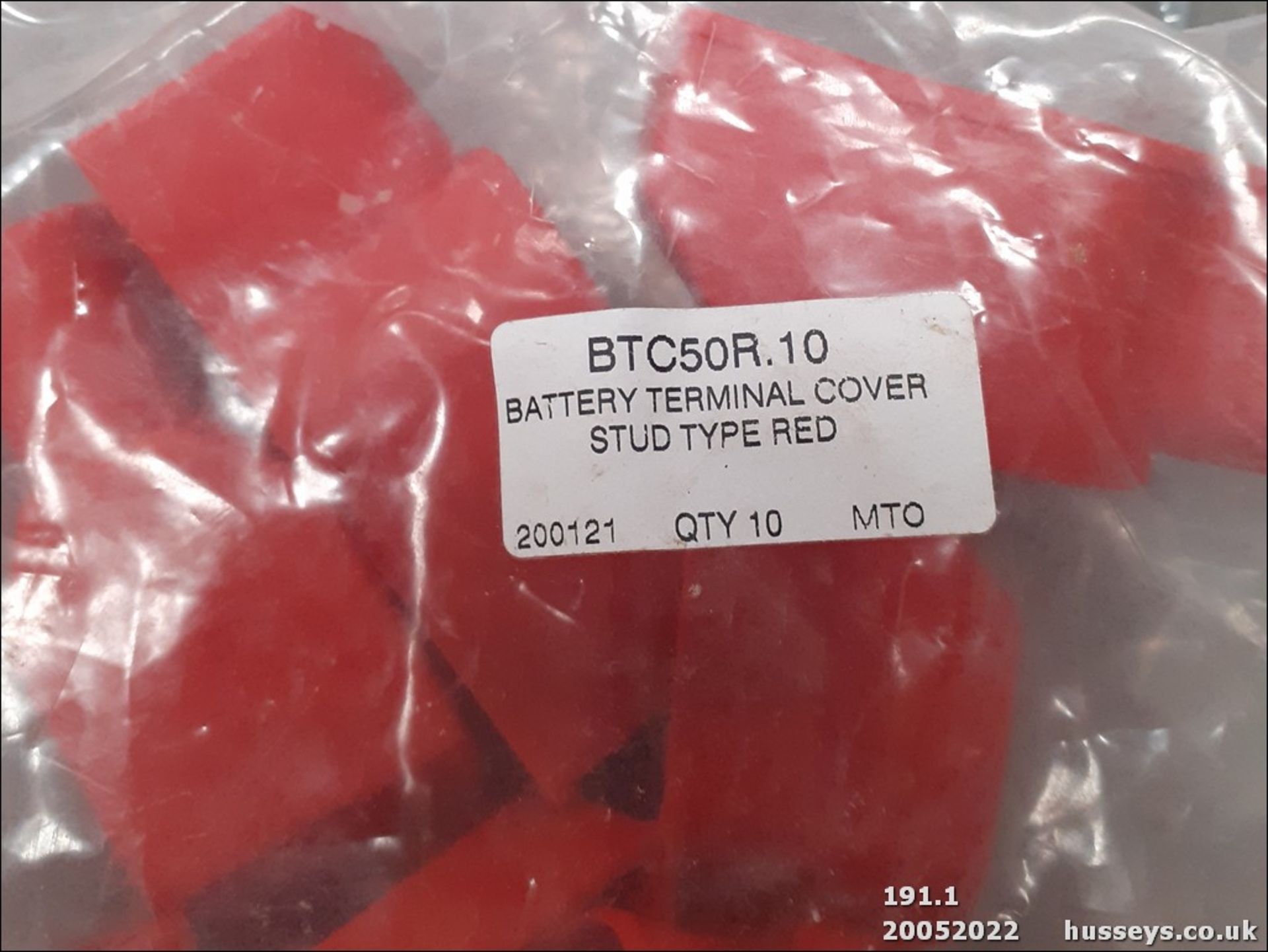 BTC 5OR.10 Battery terminal cover stud type Red x 3 packets of 10 (Qnty: 3) - Image 2 of 2