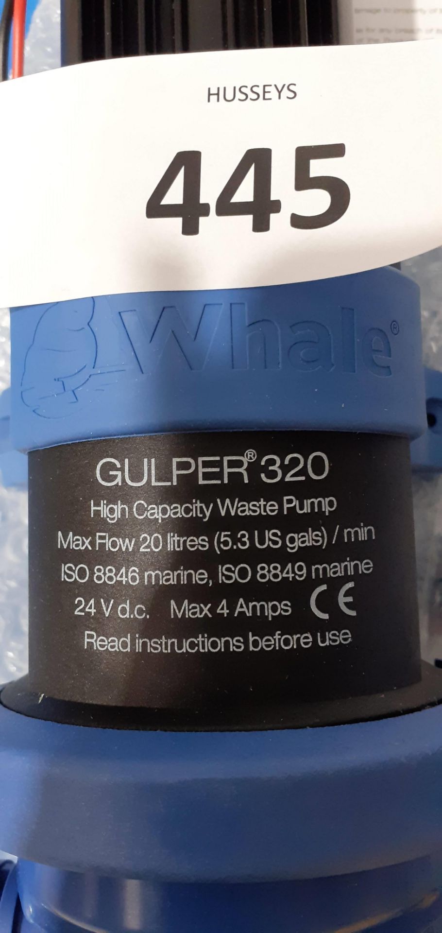 Whale unit Gulper 320 High Capacity waste pump 24V DC (Qnty: 1) - Image 2 of 3