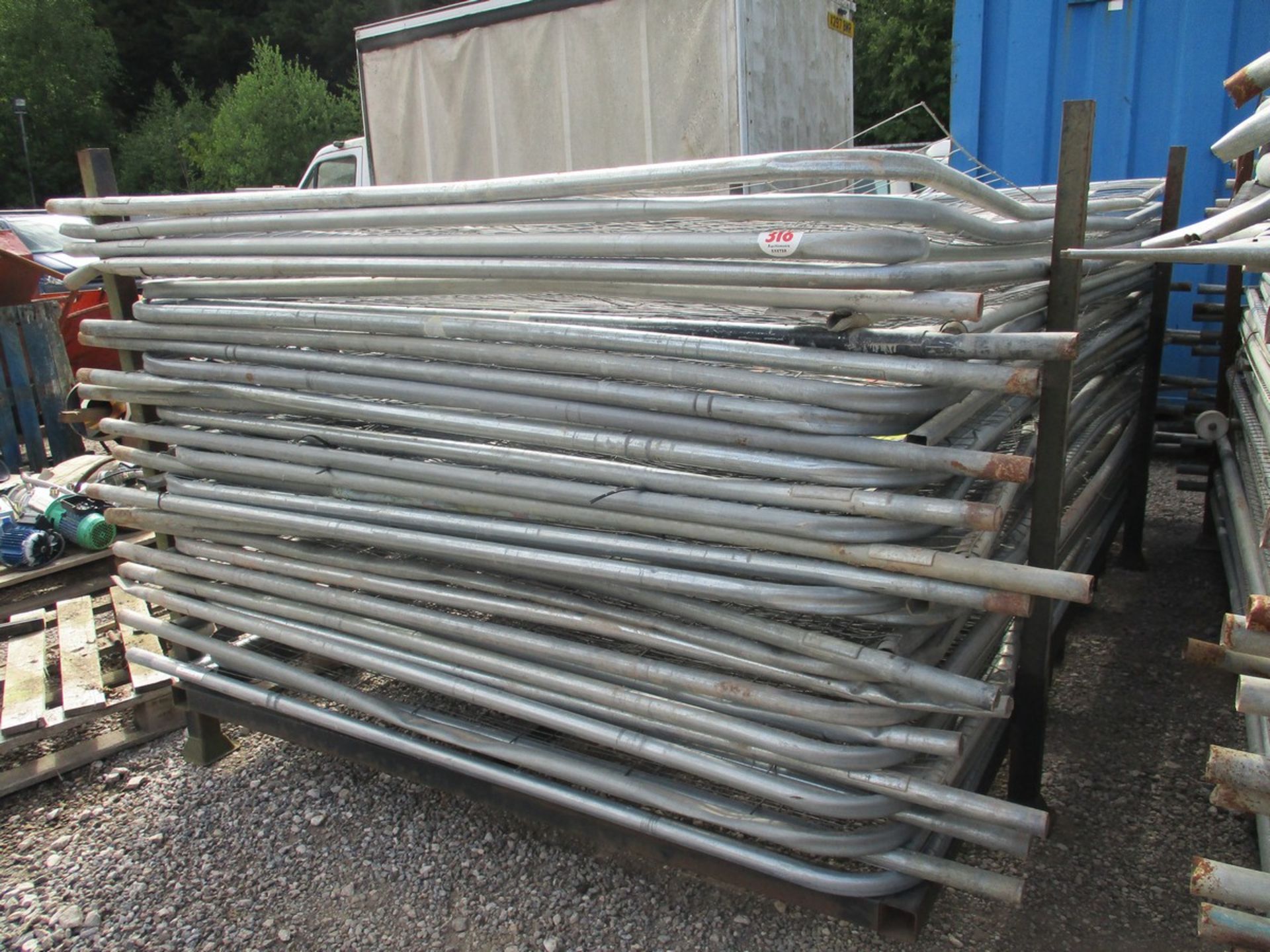 CRATE OF APPROX 30 HERRAS FENCE PANELS