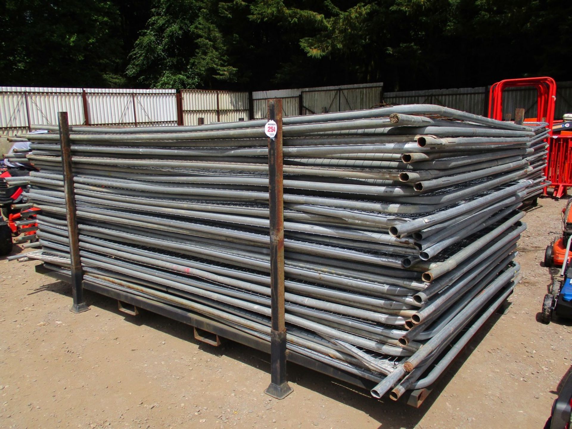 CRATE OF APPROX 35 HERRAS FENCE PANELS