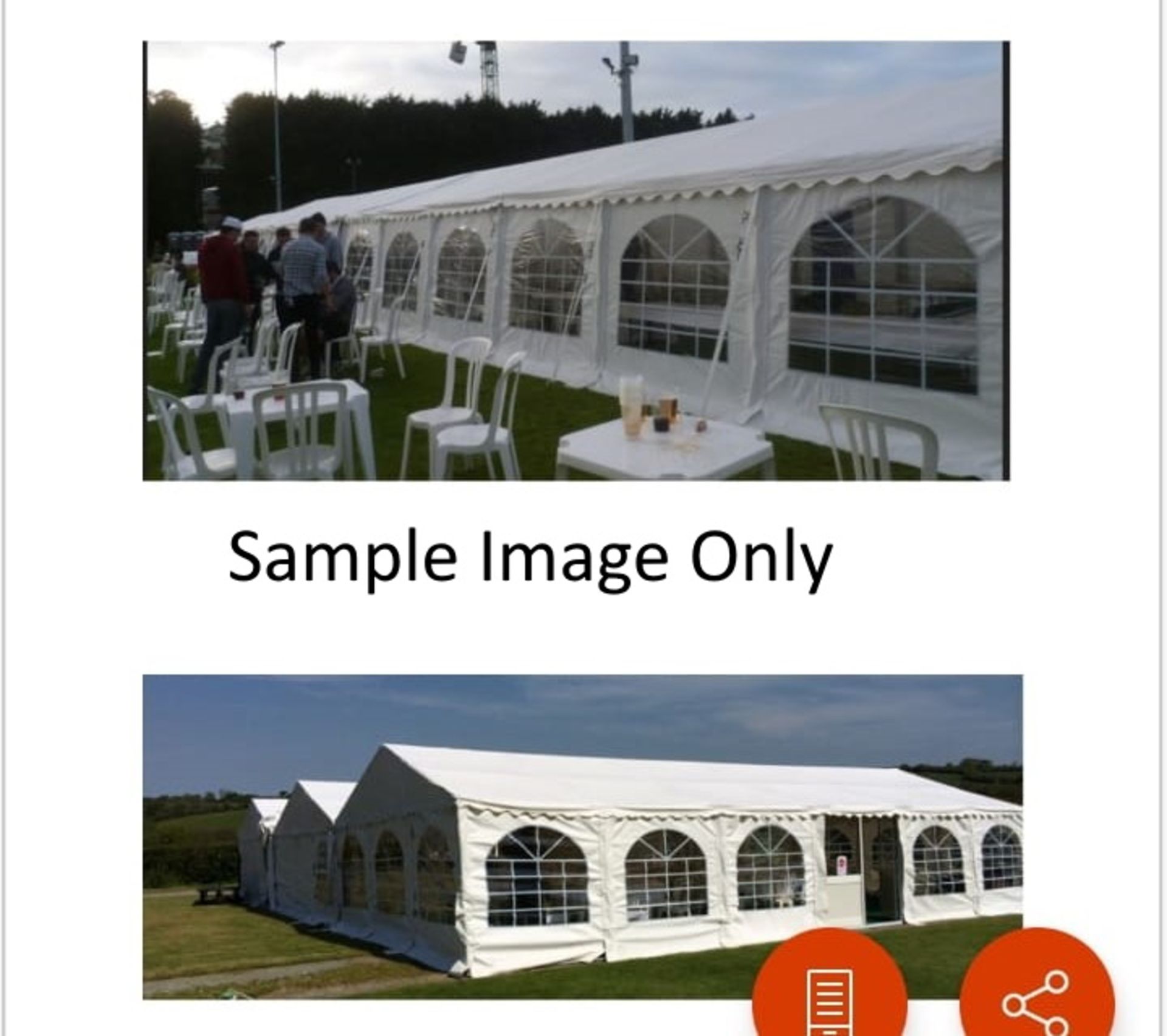 6X6 METRE MARQUEE C.W JOINING CLIPS - Image 7 of 7