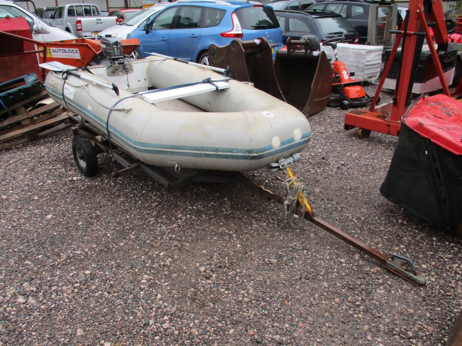 WAVELINE 3MTR RIB C.W 2.5HP ENGINE, TRAILER & OARS