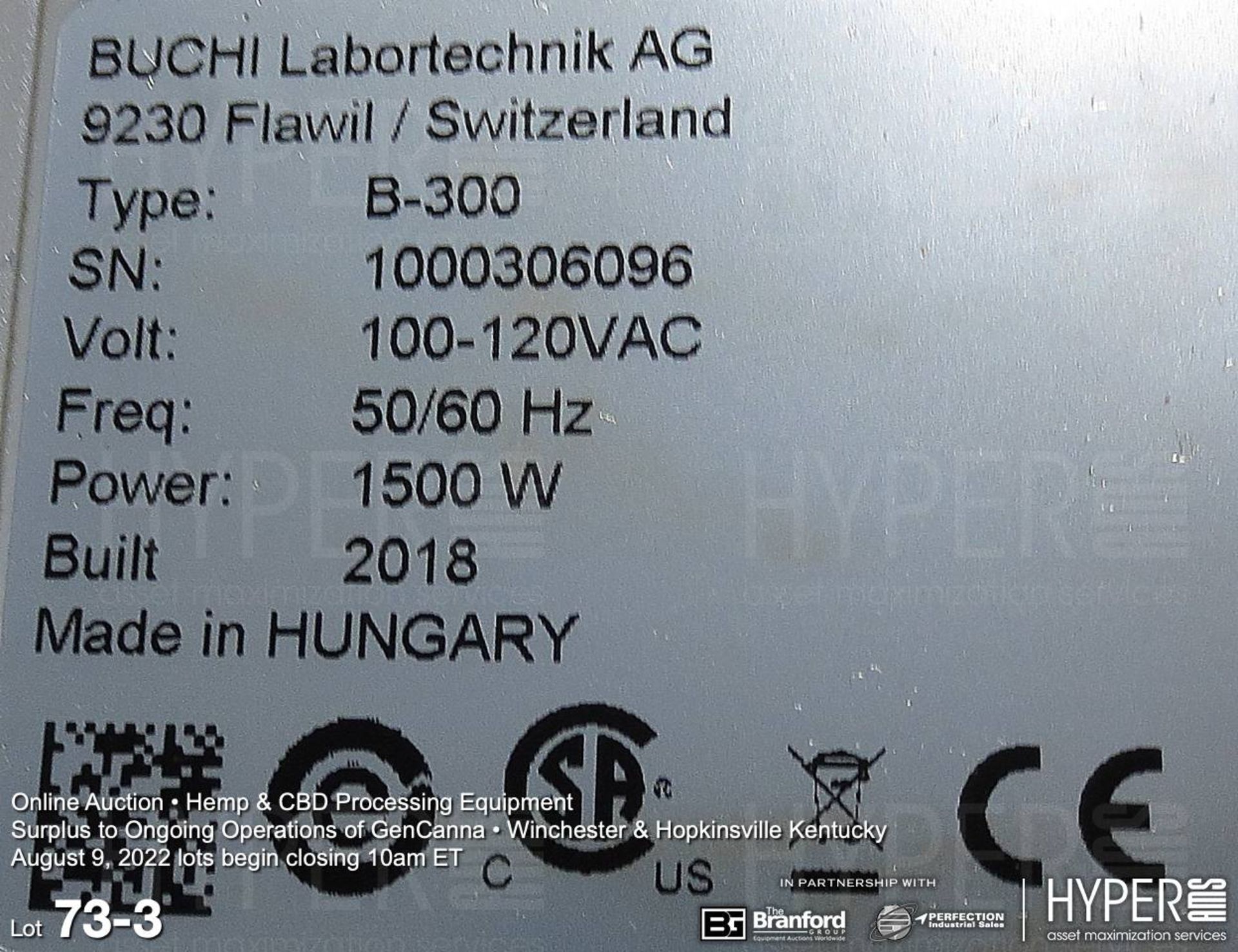 (2) Base heating baths: (1) Buchi B-300; (1) Buchi B-300, tub - Image 3 of 4